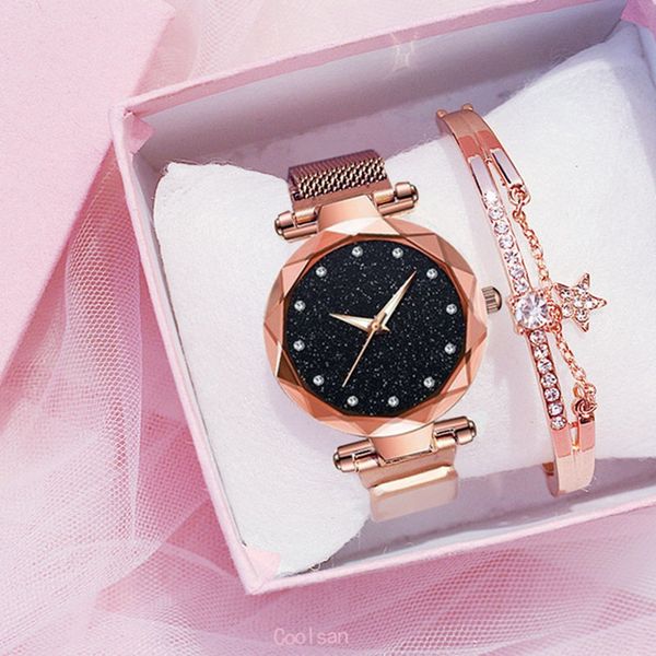 luxury 2pcs women watches bracelet set fashion elegant magnet buckle ladies starry sky watch set dropshipping, Slivery;brown
luxury 2pcs women watches bracelet set fashion elegant magnet buckle ladies starry sky watch set dropshipping, Slivery;brown