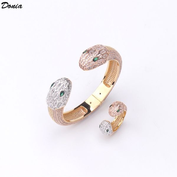 donia jewelry party european and american fashion micro inlaid zirconia snake bracelet ring set women's bracelet ring set gift, Black
donia jewelry party european and american fashion micro inlaid zirconia snake bracelet ring set women's bracelet ring set gift, Black