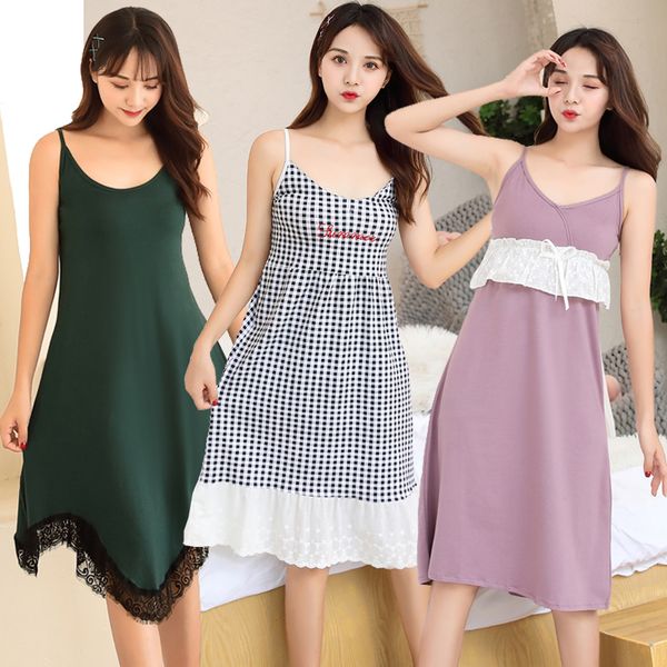 lingerie spaghetti strap cotton nightgowns for women summer casual plaid home dress sleepwear nightdress night dress nighty, Black;red
lingerie spaghetti strap cotton nightgowns for women summer casual plaid home dress sleepwear nightdress night dress nighty, Black;red