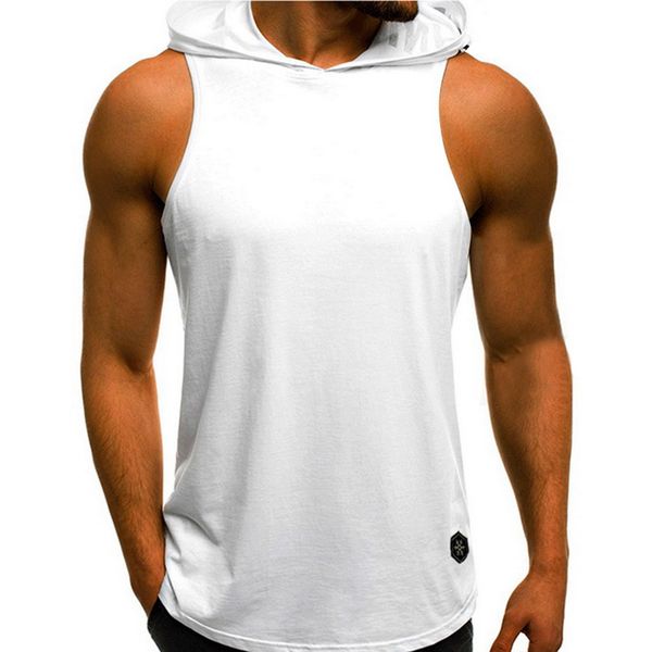 men sleeveless hoodie tank bodybuilding workout tank muscle fitness gym clothing male white summer sleeveless, White;black
men sleeveless hoodie tank bodybuilding workout tank muscle fitness gym clothing male white summer sleeveless, White;black