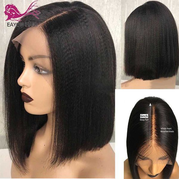 lace wigs eayon 13x6 yaki straight bob front pre plucked bleached knots glueless remy brazilian short human hair deep part, Black;brown
lace wigs eayon 13x6 yaki straight bob front pre plucked bleached knots glueless remy brazilian short human hair deep part, Black;brown