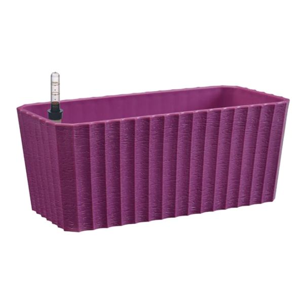 rectangular self-watering planter for indoor and outdoor, includes water level indicator gauge, purple
rectangular self-watering planter for indoor and outdoor, includes water level indicator gauge, purple