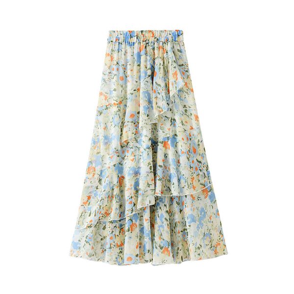 summer sweet chic cascading floral long chiffon skirt irregular tiered ruffle sweet daisy cakee a-line long skirts, Black
summer sweet chic cascading floral long chiffon skirt irregular tiered ruffle sweet daisy cakee a-line long skirts, Black
