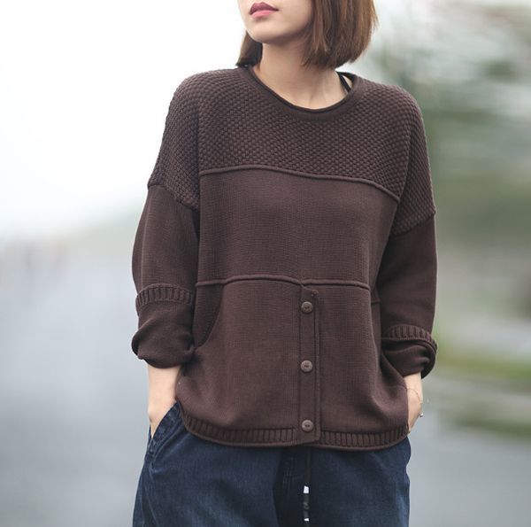 autumn sweater women retro loose knitting pullovers 2019 new ladies o-neck long-sleeved casual vintage sweater, White;black
autumn sweater women retro loose knitting pullovers 2019 new ladies o-neck long-sleeved casual vintage sweater, White;black