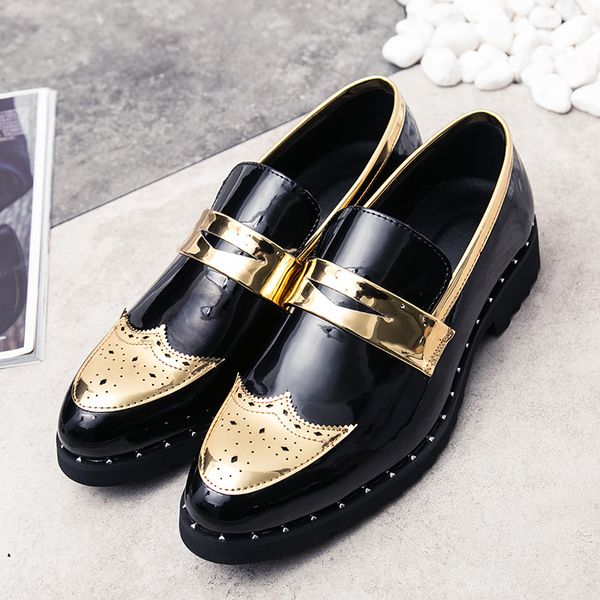 2019 new spring leather shoes gold bright leather oxford shoes for men luxury brogues mens formal comfortable moccasin men, Black
2019 new spring leather shoes gold bright leather oxford shoes for men luxury brogues mens formal comfortable moccasin men, Black