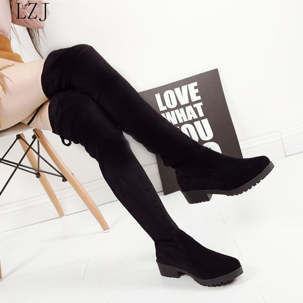 lzj new thigh high boots female winter boots women over the knee flat stretch fashion shoes 2019 black botas mujer
lzj new thigh high boots female winter boots women over the knee flat stretch fashion shoes 2019 black botas mujer