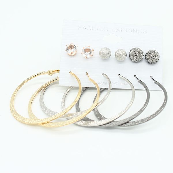 isinyee 6 pair/set vintage big large hoops earring for women small round circle earrings gold silver crystal statement jewelry, Golden
isinyee 6 pair/set vintage big large hoops earring for women small round circle earrings gold silver crystal statement jewelry, Golden