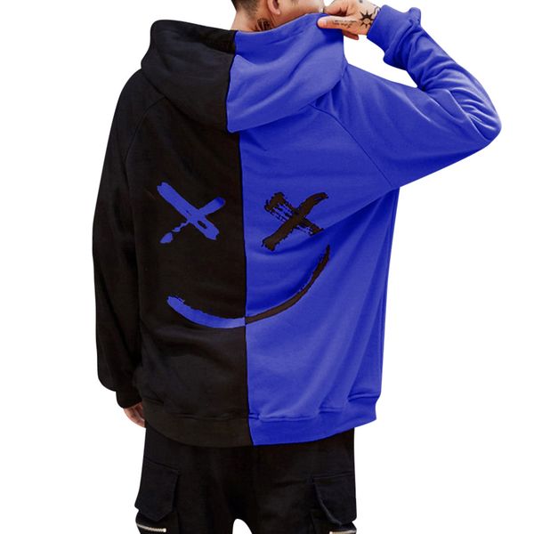 coat 2019 autumn winter teen's smiling face fashion print hoodie sweatshirt pullover stitching color fun symbol a1, Black
coat 2019 autumn winter teen's smiling face fashion print hoodie sweatshirt pullover stitching color fun symbol a1, Black