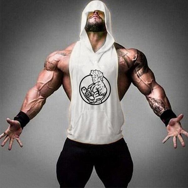 summer fashion men' cotton hooded vest muscular man gym bodybuilding fitness vest men' fitness muscle undershirt, White;black
summer fashion men' cotton hooded vest muscular man gym bodybuilding fitness vest men' fitness muscle undershirt, White;black