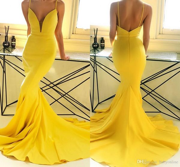 yellow mermaid evening dresses backless spaghetti traps trumpet long bridesmaid dress prom party gowns robe de mariee, Black;red
yellow mermaid evening dresses backless spaghetti traps trumpet long bridesmaid dress prom party gowns robe de mariee, Black;red