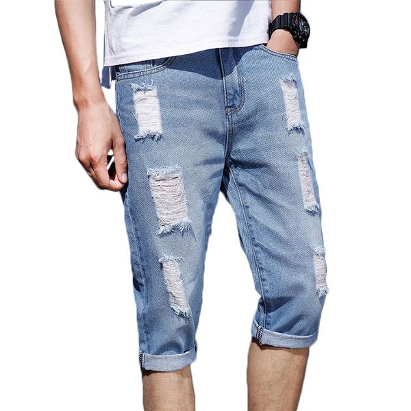 men's jeans 2021 summer pattern man holes seven part pants self-cultivation port agitation flow favourite, Blue
men's jeans 2021 summer pattern man holes seven part pants self-cultivation port agitation flow favourite, Blue