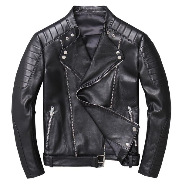 2020 black men punk style leather jacket plus size xxxxxl genuine sheepskin slim fit short biker's leather coat ing
2020 black men punk style leather jacket plus size xxxxxl genuine sheepskin slim fit short biker's leather coat ing