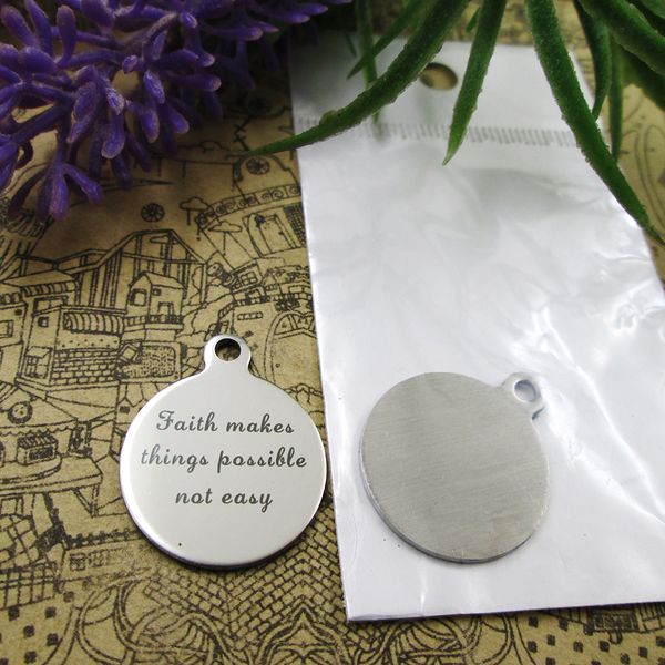 40pcs--"faith makes things possible not easy"stainless steel charms more style for choosing diy charms pendants for necklace, Bronze;silver
40pcs--"faith makes things possible not easy"stainless steel charms more style for choosing diy charms pendants for necklace, Bronze;silver