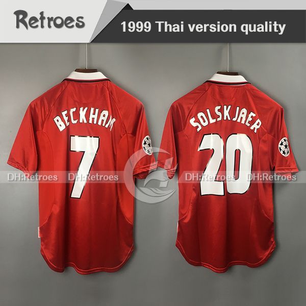 retro 1999 man soccer jersey 99 home red short sleeve shirt #20 solskjaer #11 giggs #7 beckham #10 rooney classical football shirt, Black;yellow
retro 1999 man soccer jersey 99 home red short sleeve shirt #20 solskjaer #11 giggs #7 beckham #10 rooney classical football shirt, Black;yellow