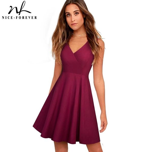 casual dresses nice-forever retro pure color backless party a-line pinup flare women summer dress btya087, Black;gray
casual dresses nice-forever retro pure color backless party a-line pinup flare women summer dress btya087, Black;gray