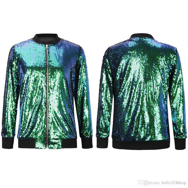 europe and the united states sequined womens clothing sequins jacket coat singer outerwear fashion green, Black;brown
europe and the united states sequined womens clothing sequins jacket coat singer outerwear fashion green, Black;brown