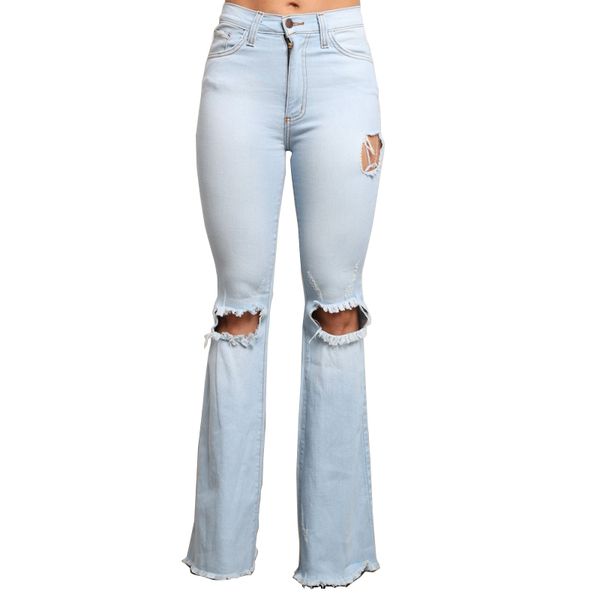 plus size high waisted flare jeans for ladies women distressed wide leg denim pant hole ripped boyfriend jeans, Blue
plus size high waisted flare jeans for ladies women distressed wide leg denim pant hole ripped boyfriend jeans, Blue