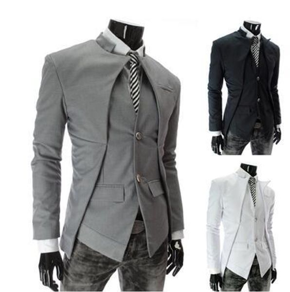 new brand british style slim men suits mens stylish design blazer casual business fashion jacket men's clothing, White;black
new brand british style slim men suits mens stylish design blazer casual business fashion jacket men's clothing, White;black