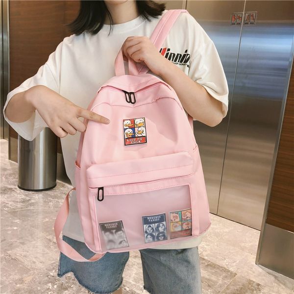 dcimor waterproof nylon women backpack female transparent front pocket schoolbag for teenage girls travel backpack
dcimor waterproof nylon women backpack female transparent front pocket schoolbag for teenage girls travel backpack
