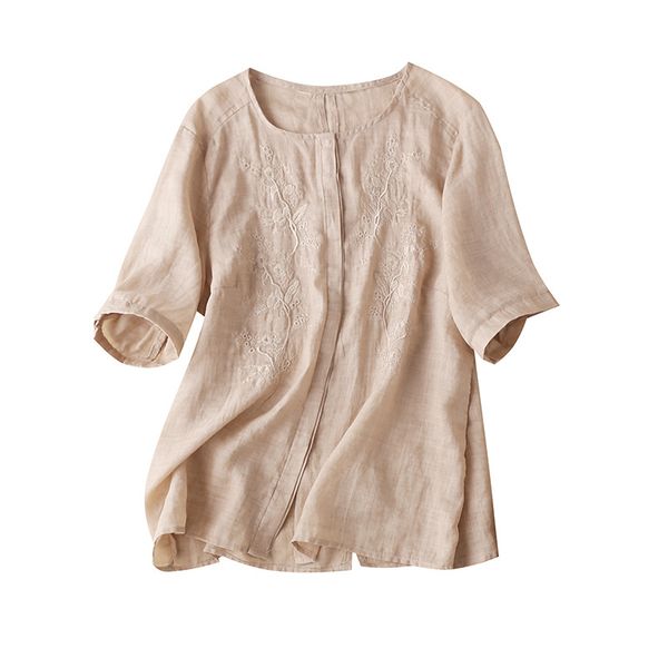linen and cotton embroidery thin women shirt summer short sleeve 2020 new bluzki letnie damskie plain women shirt, White
linen and cotton embroidery thin women shirt summer short sleeve 2020 new bluzki letnie damskie plain women shirt, White
