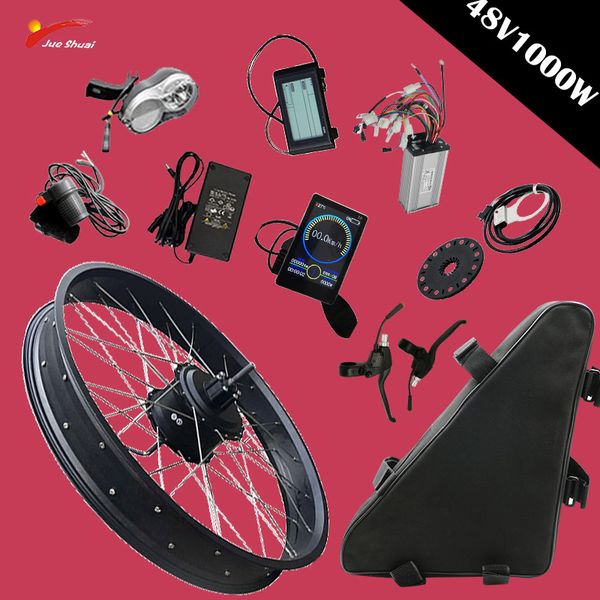 js 1000w 48v rear motor wheel suit for 26" 4.0 fat tire bike electric bike kit 48v lithium battery 20 26 700c lcd display5
js 1000w 48v rear motor wheel suit for 26" 4.0 fat tire bike electric bike kit 48v lithium battery 20 26 700c lcd display5
