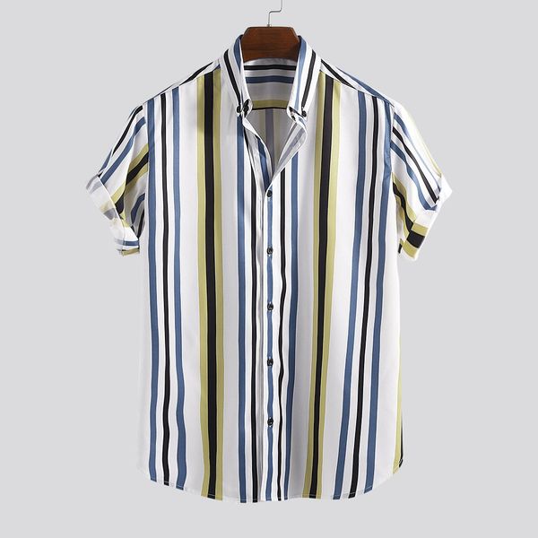 2019 new stylish men breathable striped turn down collar short sleeve loose casual shirts neu anziehen herrenbekleidung, White;black
2019 new stylish men breathable striped turn down collar short sleeve loose casual shirts neu anziehen herrenbekleidung, White;black