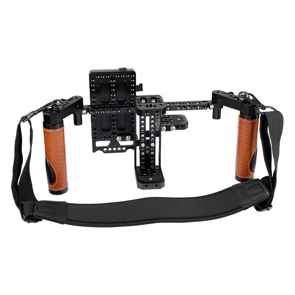 camvate camera director's monitor cage rig with handle grips neck strap 
camvate camera director's monitor cage rig with handle grips neck strap