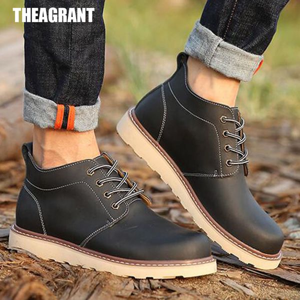theagrant 2019 autumn winter men boots vintage pu leather men shoes fashion high work combat ankle boots male mbs2002, Black
theagrant 2019 autumn winter men boots vintage pu leather men shoes fashion high work combat ankle boots male mbs2002, Black