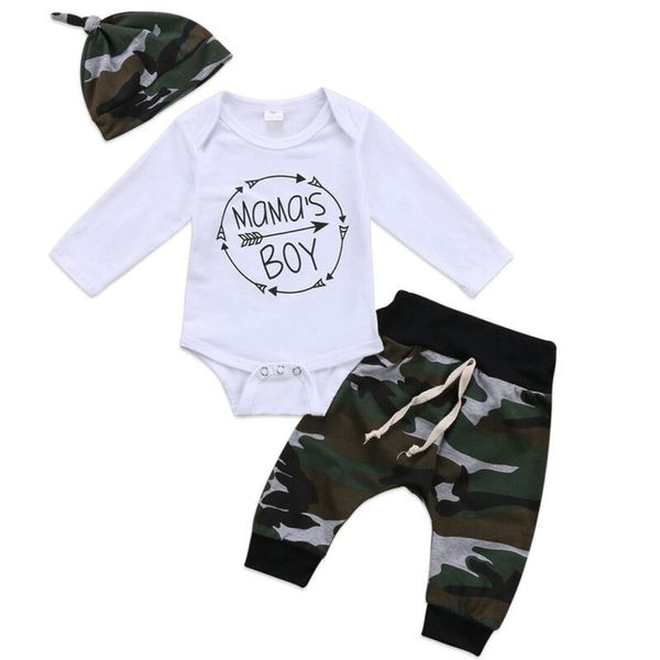 3pcs set newborn toddler infant baby boy long sleeve romper camouflage pants hat 3pcs kids outfits clothes, White
3pcs set newborn toddler infant baby boy long sleeve romper camouflage pants hat 3pcs kids outfits clothes, White