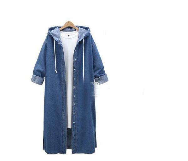 new women hooded trench coat long-sleeved denim jacket single-breasted long windbreaker nibbuns jacket designer girl denim thin trench coat, Tan;black
new women hooded trench coat long-sleeved denim jacket single-breasted long windbreaker nibbuns jacket designer girl denim thin trench coat, Tan;black