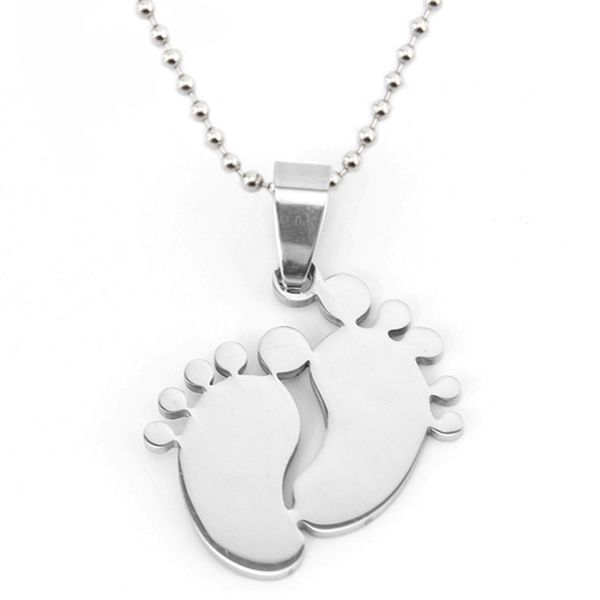 100% stainless steel baby foot necklace for women baby feet metal blank tags charm pendant chocker mirror polished, Silver
100% stainless steel baby foot necklace for women baby feet metal blank tags charm pendant chocker mirror polished, Silver