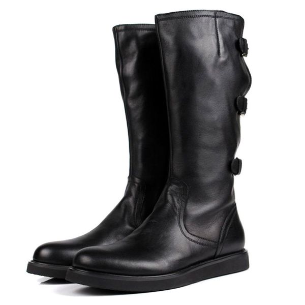 Italian Brand Mens Knee High Boots Personality Buckle Motorcycle Biker Footwear Genuine Leather Flats Knight Boots Shoes
Italian Brand Mens Knee High Boots Personality Buckle Motorcycle Biker Footwear Genuine Leather Flats Knight Boots Shoes