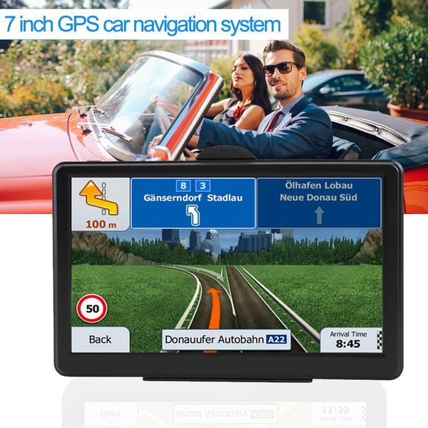 

7-inch truck navigator touch screen gps car navigation system 256m+rom8gb fm av-in sat nav with map sun visor