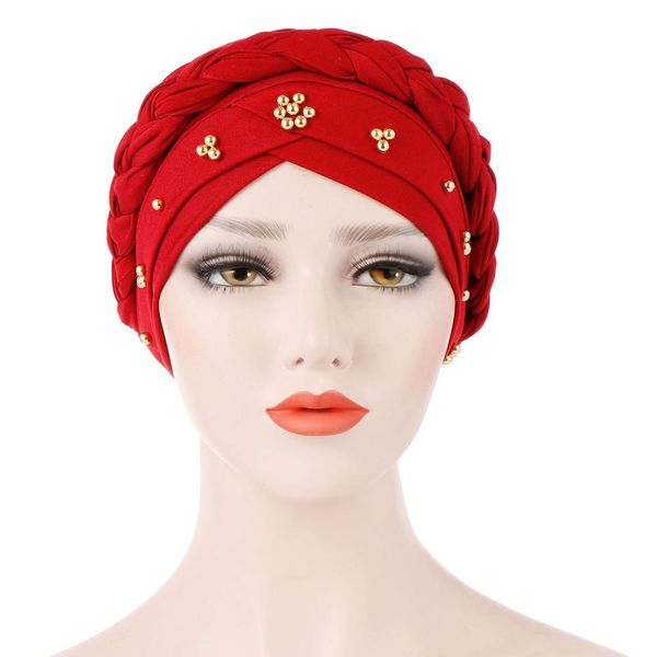 muslim women stretch braid cross whip bead cross silk turban hat scarf beanie caps hijab headwear head wrap hair accesories, Red
muslim women stretch braid cross whip bead cross silk turban hat scarf beanie caps hijab headwear head wrap hair accesories, Red