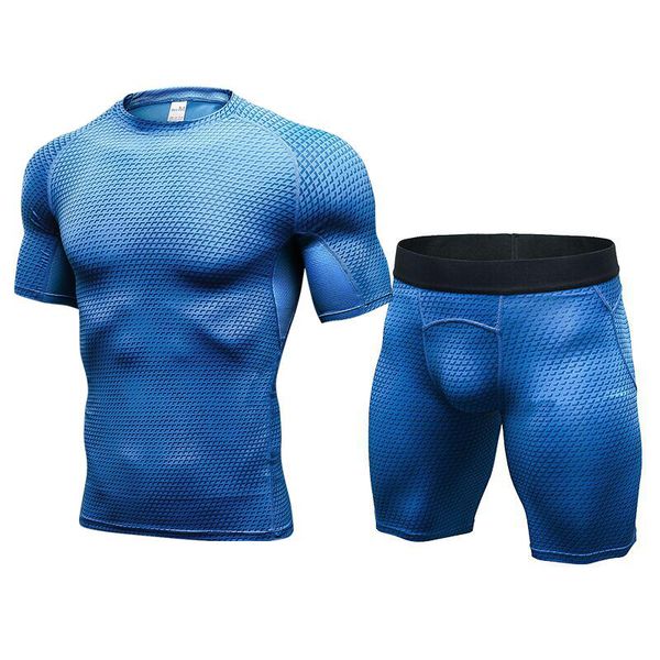 new 2 pieces sport suit for men short sleeve t-shirt + shorts fitness tight running set quick dry compression men's sportswear, Black;blue
new 2 pieces sport suit for men short sleeve t-shirt + shorts fitness tight running set quick dry compression men's sportswear, Black;blue