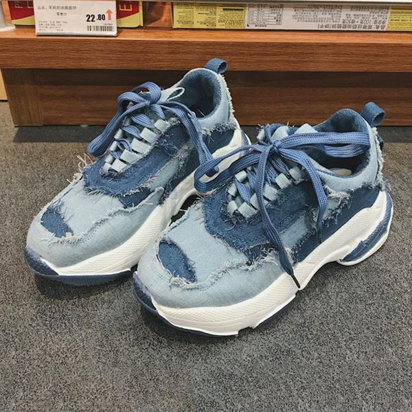 gnome do old pleated denim sneakers shoes women vintage jean women flats shoes chunky female footwear creepers platform trainers, Black
gnome do old pleated denim sneakers shoes women vintage jean women flats shoes chunky female footwear creepers platform trainers, Black