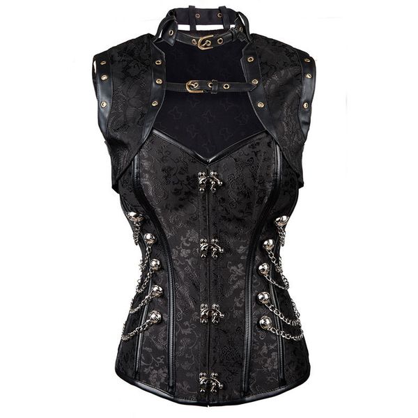 black steel boned overbust corset plus size gothic clothing burlesque costume steampunk korsefor women espartilho, Black;white
black steel boned overbust corset plus size gothic clothing burlesque costume steampunk korsefor women espartilho, Black;white