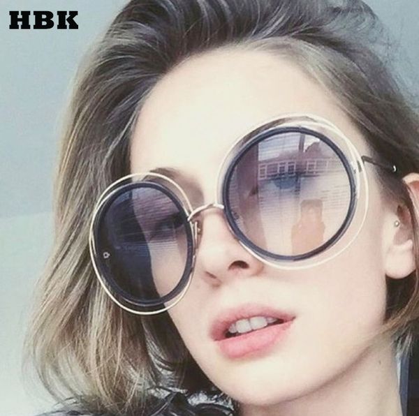 hbk new big circle round frame sunglasses for women bicyclic female fashion personality oculos feminino oversized sun glasses, White;black
hbk new big circle round frame sunglasses for women bicyclic female fashion personality oculos feminino oversized sun glasses, White;black