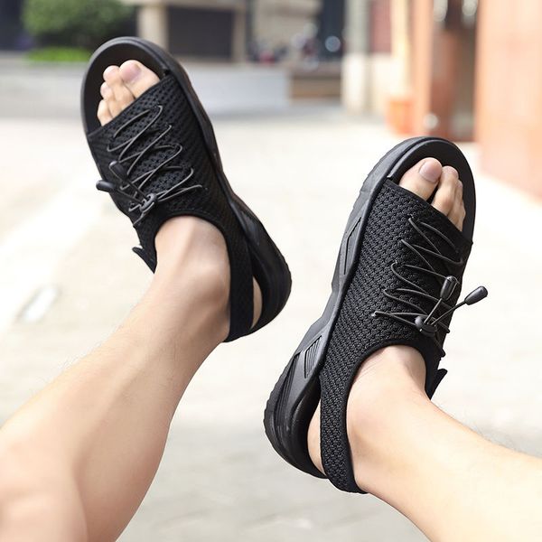 summer season fly knit new fashion trend sandals leisure youth slippers students breathable non-slip wear-resistant beach shoes, Black
summer season fly knit new fashion trend sandals leisure youth slippers students breathable non-slip wear-resistant beach shoes, Black