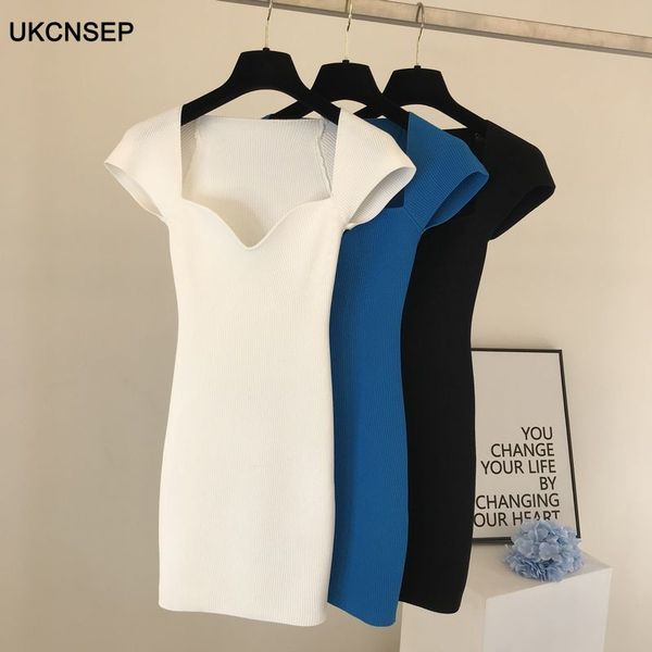 2020 women short sleeve slim summer dress casual square collar mini dress ladies fashion clothing, Black;gray 
2020 women short sleeve slim summer dress casual square collar mini dress ladies fashion clothing, Black;gray