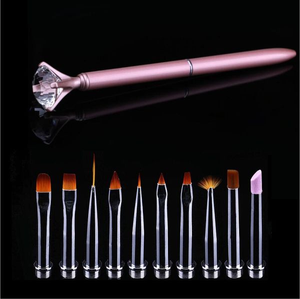 1 sets 10 heads stainless steel diy nail art pen drawing dotting decor sets nail art design set dotting brush pen tools 3 colors, Silver
1 sets 10 heads stainless steel diy nail art pen drawing dotting decor sets nail art design set dotting brush pen tools 3 colors, Silver