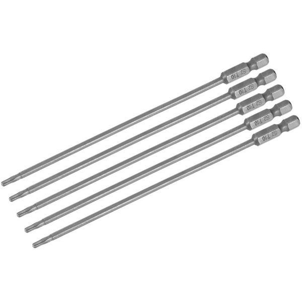 uxcell 5 pcs t10 magnetic torx screwdriver bits, 1/4 inch hex shank 5.91-inch length s2 power tool
uxcell 5 pcs t10 magnetic torx screwdriver bits, 1/4 inch hex shank 5.91-inch length s2 power tool