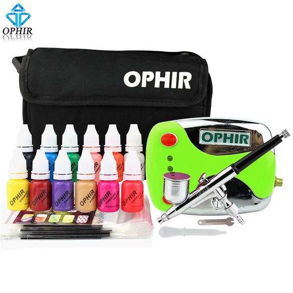 ophir 0.3mm nail art airbrush kit with air compressor 12 color inks 20 airbrushing stencils & bag & cleaning brush nail tool set, Silver
ophir 0.3mm nail art airbrush kit with air compressor 12 color inks 20 airbrushing stencils & bag & cleaning brush nail tool set, Silver