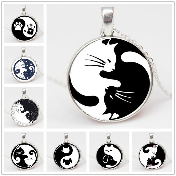 fashion jewelry vintage retro two cat necklace glass pendant yin yang cat dog necklace mens necklace private customized pn010, Silver
fashion jewelry vintage retro two cat necklace glass pendant yin yang cat dog necklace mens necklace private customized pn010, Silver