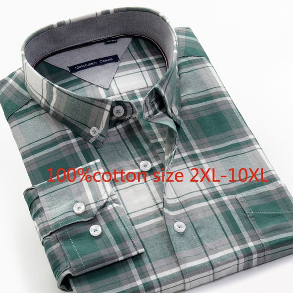 men's dress shirts arrival 100%pure cotton men long sleeve super large loose smart casual plaid plus size 2xl-7xl8xl9xl10xl, White;black
men's dress shirts arrival 100%pure cotton men long sleeve super large loose smart casual plaid plus size 2xl-7xl8xl9xl10xl, White;black