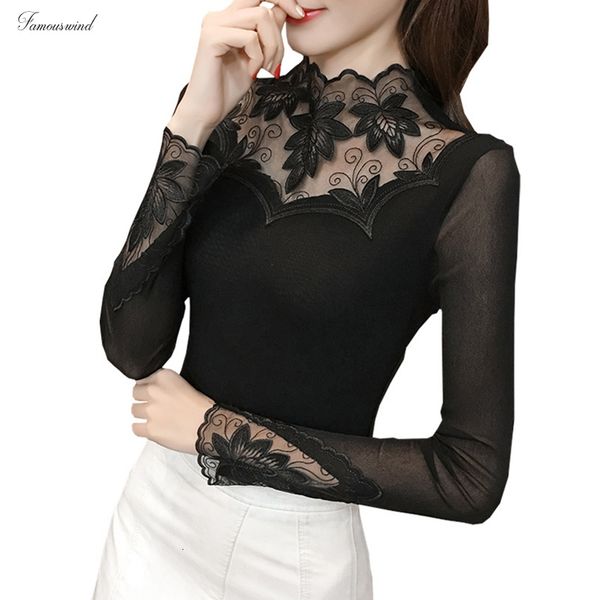 lace embroidery blouse long sleeve autumn winter fashion new mesh women blouses elastic basic shirts woman clothes, White
lace embroidery blouse long sleeve autumn winter fashion new mesh women blouses elastic basic shirts woman clothes, White