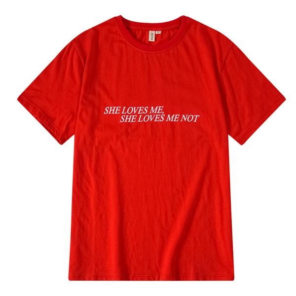 Humorous Monogram Printed Womens Designer T Shirts Casual O-neck Women T-shirt Hot Sale Loose Pure Cotton Red Women T Shirt
Humorous Monogram Printed Womens Designer T Shirts Casual O-neck Women T-shirt Hot Sale Loose Pure Cotton Red Women T Shirt