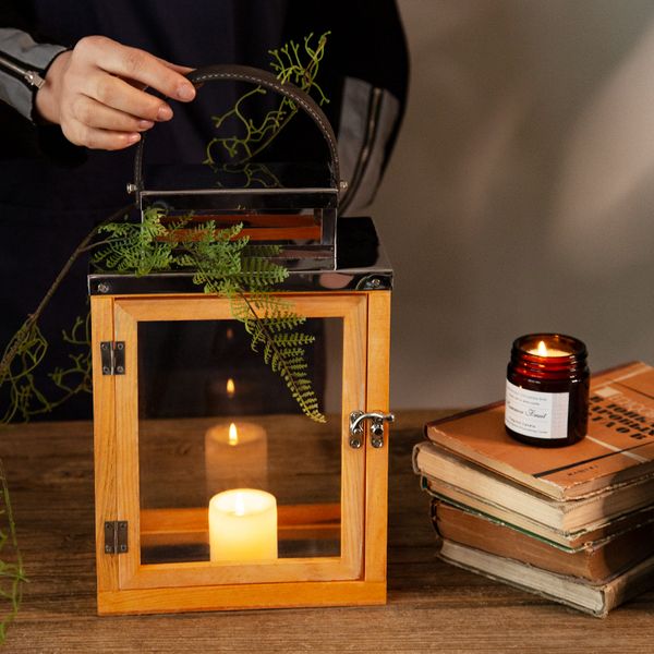 creative glass candle lantern american wood candle holder retro outdoor glass candlestick ornaments courtyard decoration fc445
creative glass candle lantern american wood candle holder retro outdoor glass candlestick ornaments courtyard decoration fc445