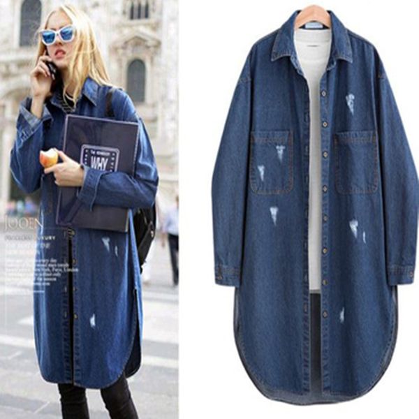 female trench coat 2019 autumn large size medium long wash water worn solid color denim long sleeve lapel women's windbreaker, Tan;black
female trench coat 2019 autumn large size medium long wash water worn solid color denim long sleeve lapel women's windbreaker, Tan;black