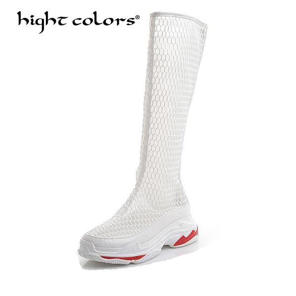 mesh breathable summer knee high boots gladiator sandals women brand new rome zip med heels sandals party shoes lady, Black
mesh breathable summer knee high boots gladiator sandals women brand new rome zip med heels sandals party shoes lady, Black